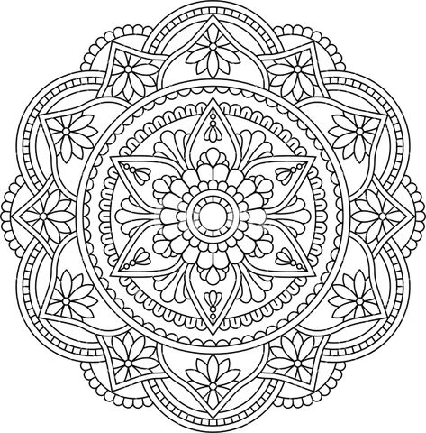 Easy Mandala Coloring Pages, Simple Mandalas, Circular Painting, Aesthetic Mandala, Simple Animals, Mandala Simple, Pages Aesthetic, Small Mandala, Mandala Symbols