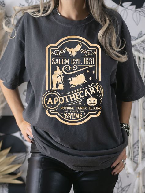 Salem Apothecary, Apothecary Halloween, Witch Clothing, Cute N Country, Mothers Day Presents, Halloween T Shirt, Halloween Tshirts, Cute Halloween, Apothecary