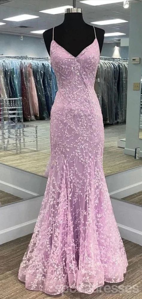 Formal Dress Purple, Purple Dresses Formal, Mermaid Purple, Purple Formal Dress, Prom Dress Mermaid, Lace Long Prom Dress, Cheap Prom Dresses Long, Mode Zara, Pink Mermaid