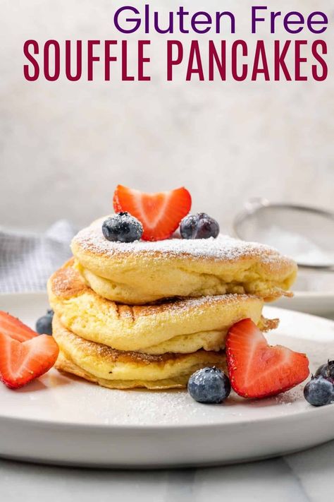 Pancakes Cupcakes, Fluffy Gluten Free Pancakes, Gf Pancakes, Slow Cooker Oatmeal, Souffle Pancakes, Gluten Free Recipes For Breakfast, Gluten Free Pancakes, High Protein Vegan, Fluffy Texture