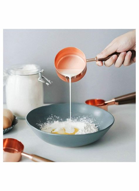 ��【High Quality Durable and Sturdy】This gorgeous measuring cups and spoons set is made of premium high quality 18/8 stainless steel with rose gold polish finish which means it will never rust., ��【8 Pieces Set Included】This measuring set includes 6 measuring cups: 1 cup-250 ml, 1/2 cup-125 ml, 1/3 cup-80 ml, 1/4 cup-60 ml. 4 measuring spoons: 1 tablespoon-15ml, 1 tablespoon-5ml, 1/2 tablespoon-2.5ml, 1/4 tablespoon-1.25ml., ��【Professional Measuring Set】With this professional mearusing set, you will never worry about wrong measurement during cooking or baking. No more guess work or measuring mistake in kitchen., ��【Compact & Easy to Storage】Our measuring cups and spoons set nest perfectly together for easy storage. With compact and portable design, this measuring cups and spoons set can be