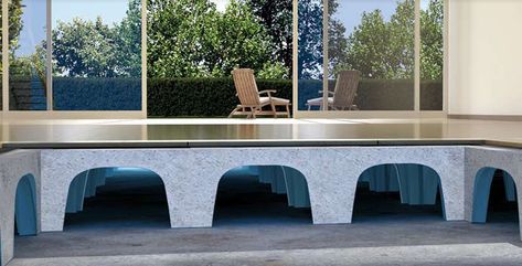 Concrete Walkway, Walkway, Dining Table, Pool, Outdoor Decor, Furniture, Home Decor, Home Décor