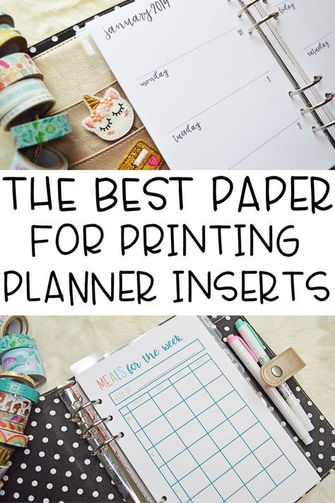 The BEST Paper for Printing Planner Inserts - these are the papers I've used to print planner inserts for myself and for my shop! #planneraddict #plannerprintables #planner pages Happy Planner Printables, Discbound Planner, Planner Setup, Creative Planner, Print Planner, Planner Tips, Printable Planner Pages, Filofax Planners, A5 Planner