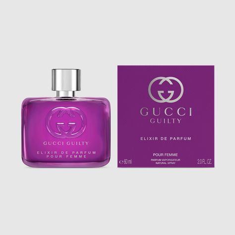 Shop the Gucci Guilty Elixir de Parfum Pour Femme, 60ml at GUCCI.COM. Enjoy Free Shipping and Complimentary Gift Wrapping. Product Wishlist, Parfum Gucci, Gucci Fragrance, Gucci Perfume, Gucci Guilty, Perfume Design, Self Acceptance, Tonka Bean, Floral Scent