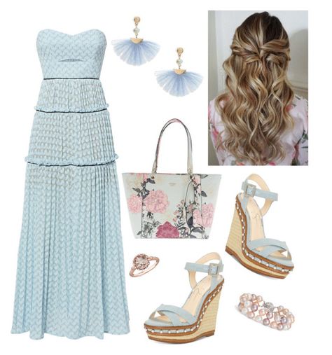 Luxury Casual Denim Blue Dress, Luxury Spring Denim Dress, Self Portrait Azalea Dress Blue, Polyvore Blue Outfits, Marchesa Blue Dress, Kiss Outfits, Emma Style, Draped Midi Dresses, Sophisticated Outfits