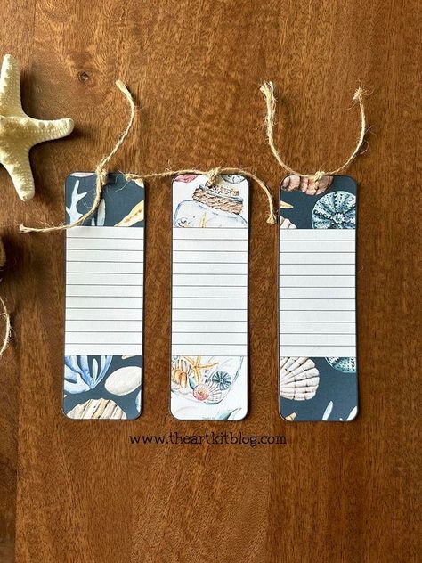 Seashell Lined Bookmarks FREE PRINTABLE DOWNLOAD Bookmarks Free Printable, Bookmarks For Kids, Free Printable Bookmarks, Kids Reading Books, Reading Post, Bookmark Printing, Bookmarks Kids, Educational Activities For Kids, Fun Printables