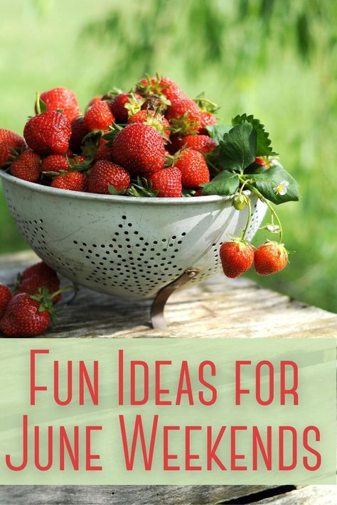 Fun Ideas for June Weekends: strawberries in colander on outdoor table in summer garden Things To Do In June, June Ideas, June Aesthetic, June Activities, Ultimate Summer Bucket List, Monthly Celebration, Seasonal Living, Family Fun Day, Summer Meals