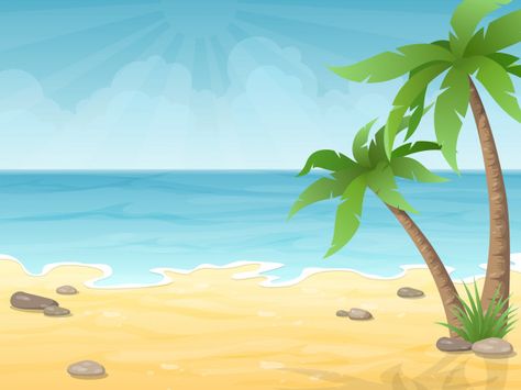 Sea Clipart Background, Writing Cartoons, Tropical Beach Vacation, Sea Clipart, Sea Background, Days Of Creation, Sand And Sea, Nature Background, Beach Background