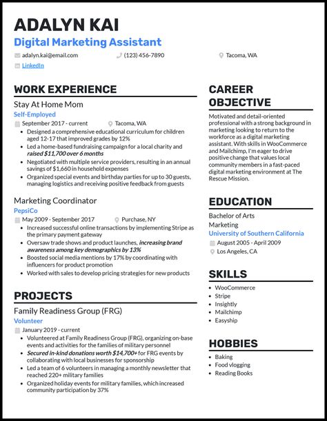 Stay At Home Mom Resume, Simple Job Application Letter, Free Resume Builder, Resume Pdf, Resume Objective Examples, Application Letter, Apartment Hunting, Resume Work, Letter Ideas