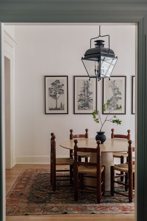 Walk Through Dining Room, Small Formal Dining Room, Therapy Decor, Colonial Dining Room, Traditional Dining Chairs, Round Pedestal Dining, Round Pedestal Dining Table, Round Dining Room, Chris Loves Julia