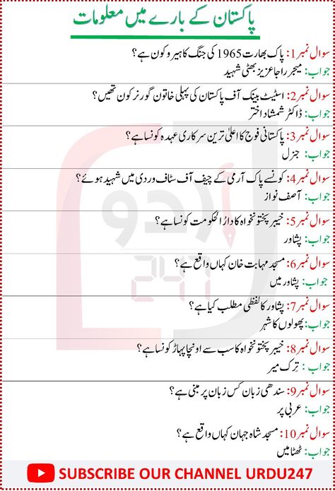 Pakistan General Knowledge In Urdu, Gk Knowledge Pakistan, General Knowledge Pakistan, General Knowledge Book In Urdu, Gernal Knowledge In Urdu, General Knowledge Quiz With Answers In English, General Knowledge In Urdu, Urdu Facts, Facts About Pakistan