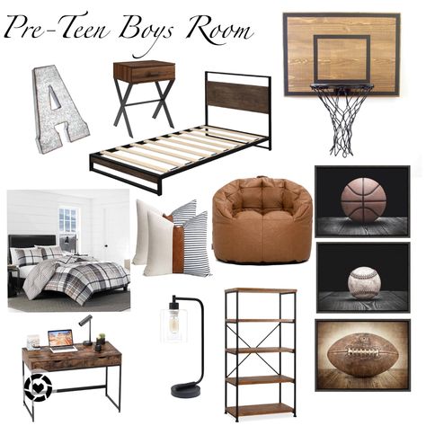 Boys Industrial Bedroom Ideas, Teen Boy Sports Bedroom, Sports Bedroom For Boys, Industrial Boys Rooms, Boys Industrial Bedroom, Boys Basketball Room, Boys Sports Room, Modern Boys Room, Sports Room Boys