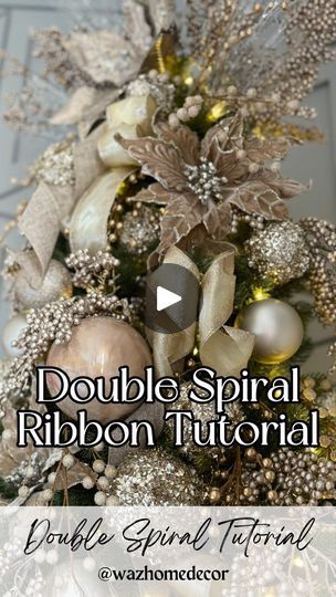 2.1K views · 9.5K reactions | Here’s how to Make a Double SPIRAL Ribbon to Fill the Tree!!

Comment LINK for STEPS and follow for more decorating tips and tricks!! 

SAVE FOR LATER. Steps Below ⬇️ 

✨Cut ribbon at least 2.5 feet depending on how long you would like the spirals.
✨Fold ribbon end in half and cut on a diagonal from the inside to the outside of the ribbon to make a flag tail on each end. 
✨Place middle of ribbon on tree branch and fold the tree branch to secure the ribbon on the tree. 
✨Wrap ribbon around two fingers holding the ribbon with your two fingers. Gently pull the ribbon from the inside down and away from the tree branch to create a spiral piece of ribbon. Repeat on both ends! 

#ribbon #ribbondecor #treedecorating #christmastree #christmasideas #diy #diychristmas #m Ribbon On Tree, Decorating Tips And Tricks, Christmas Tree Decorations Ribbon, Christmas Flower Decorations, Spiral Tree, Christmas Decs, Wrapping Techniques, Ribbon Tree, Slim Tree