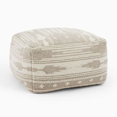 Poufs & Floor Pillows | West Elm Small Space Seating, Kids Storage Furniture, Moroccan Leather Pouf, West Elm Kids, Boho Floor, Interior Home Decor, Living Room Update, Floor Pouf, Moroccan Leather