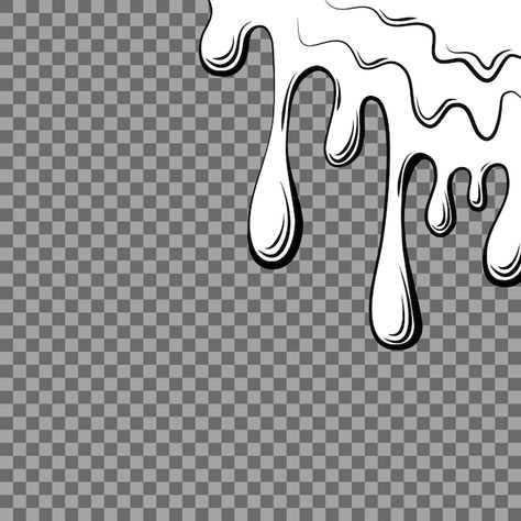 Dripping liquid outline on a transparent... | Premium Vector #Freepik #vector #slime #paint-dripping #dripping #blood-drip Slime Texture Drawing, Dripping Clock Drawing, How To Draw Slime Dripping, How To Draw Dripping Liquid, Vector Illustration Background, Drip Art Drawing, Melting Artwork, Blood Dripping Drawing, Water Dripping Drawing