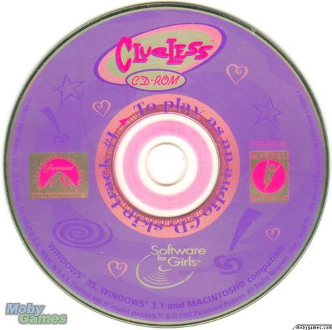 clueless cd rom game <3 Clueless, Cd, Stars, Purple, Pink