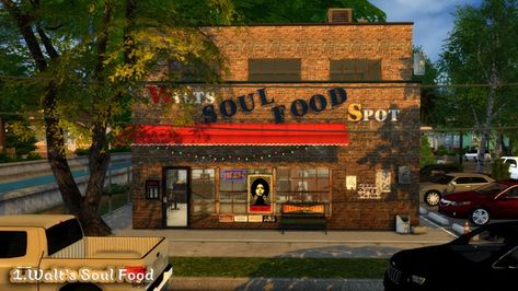 More Pics of "ATL" Hood | Patreon Sims4 Lots, Sims Cc, Sims 4, The Neighbourhood, California, Building