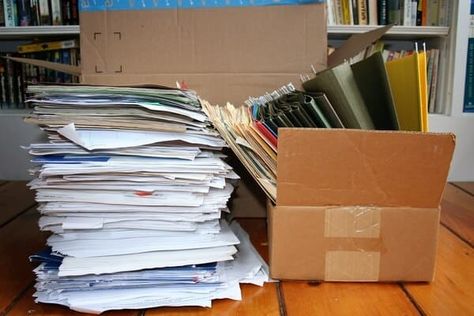 How to Banish Paper Piles for Good Company Paper, Fantasy High, No Way Out, File Box, Recycling Bins, Event Calendar, Home Maintenance, Sticky Notes, Declutter