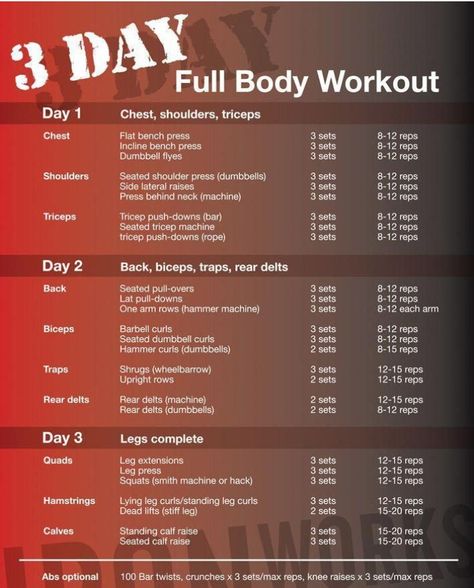 3 day split workout Full Body Workout At Gym 3 Days, Total Body Superset Workout, 2 Day Full Body Workout Gym, Gym 3 Days A Week Workout Routines, 3 Day Total Body Workout Plan, 3 Day A Week Workout Plan, 3 Day Split Full Body Workout, Three Day Split Workout, Full Body 3 Day Split