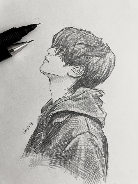 Yoongi Drawing Pencil, Korean Boy Drawing, Yoongi Sketch, Korean Sketch, Yoongi Drawing, Making Animation, Pencil Sketch Images, Animation Art Sketches, Beauty Art Drawings