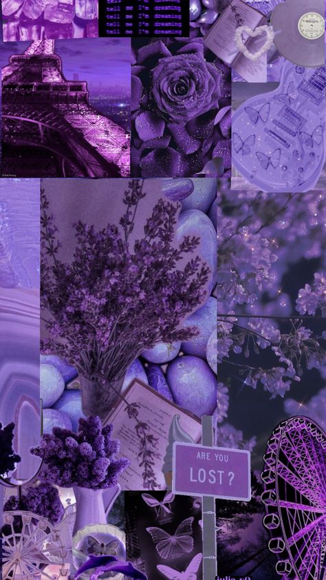 Purple, aesthetic , cute, collage, wallpaper , lilac, lavender , wallpaper aesthetic, cute , pretty Dark Purple Wallpaper Collage, Purple Collage Aesthetic, Alessia Core, Tulip Flower Pictures, Purple Explosion, Wallpaper Lavender, Wiccan Wallpaper, Purple Collage, Diy Resin Phone Case