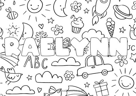 Coloring page No.3965 - Decorated name Doodle Personalized Name Coloring Pages Free Printable, Free Editable Name Coloring Pages, Free Name Coloring Pages, Name Coloring Pages Personalized Free, Editable Name Coloring Pages, Name Doodle, Happy Feast Day, Printable Placemat, Free School Supplies