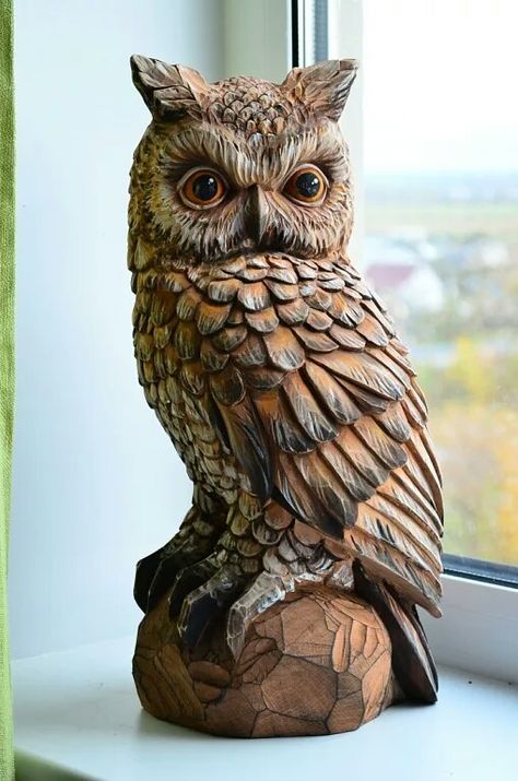 Tre Kunst, Chainsaw Wood Carving, Dekoratívne Vence, Chainsaw Carvings, Bear Sculptures, Bird Carving, Dremel Wood Carving, Tree Carving, Wood Animal