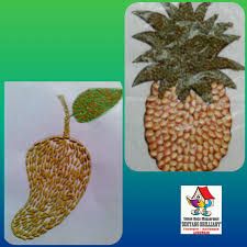 Aneka Gambar Mozaik Dari Biji-bijian - TAMAN BACA BINTANG BRILLIANT LAMONGAN Mozaik Biji Bijian, 3d Craft, Pineapple, Fruit