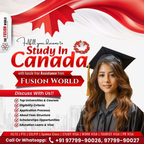 Study Abroad Canada, Canada Study Visa, Study Abroad Travel, Canada Study, Abroad Study, Canadian Universities, Study In Canada, Education Poster Design, Make Your Dreams A Reality