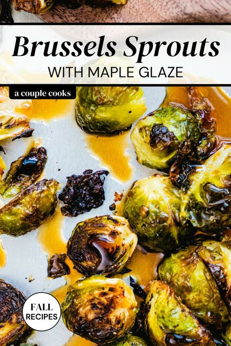 Here's how to make the best Brussels sprouts recipe…ever. They're baked until impossibly crispy and drizzled with a maple balsamic glaze. #brusselssprouts #bestbrusselssprouts #brussels #sidedish #easy #crispybrusselssprouts Best Brussels Sprouts, Irish Dinner, A Couple Cooks, Maple Balsamic, Vegan Recipes Plant Based, Sprouts Recipe, Vegetarian Sides, Vegetarian Cookbook, Couple Cooking