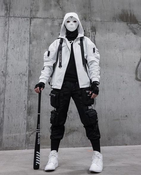 Fabric of the Universe® on Instagram: "You could too -Genova . . . . #fabricoftheuniverse #techwear #streetwear #cyberpunk #futureculture #membersoftheuniverse" Male Techwear Aesthetic, Man Pose Reference, Black Cyberpunk Outerwear For Streetwear, Futuristic Cyberpunk Fashion, Male Outfit Ideas, Fabric Of The Universe Techwear, Techwear Hoodie For Streetwear, Hooded Techwear Sweatshirt For Streetwear, Halloween Cosplay Techwear Outerwear