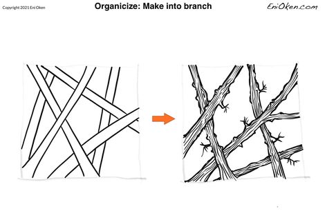 Organicize Make into Branch by Eni Oken Eni Oken Zentangle Patterns, Eni Oken Zentangle, Eni Oken, Tangle Pattern, Zentangle Patterns, Tangled, Wallpapers, Floral, Pattern