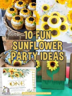 Are you planning a Sunflower party? Check out these fun sunflower party ideas. From Sunflower invitations to sunflower food ideas, we have you covered. #sunflower #sunflowerparty #firstbirthdayideas #girlspartyideas #babyshowerideas Sunflower Ceiling Decoration, Sunflower Food Ideas Birthday Parties, Sunflower Food Theme, Sunflower Bday Party Ideas, Sunflower Graduation Party Ideas, Sunflower Themed Food, Sunflower 1st Birthday Party Girl, Sunflower Food Ideas, Sunflower Themed Birthday Party