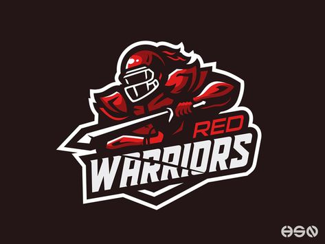 RED WARRIORS Mascot Logo by HSSN DSGN on Dribbble E Sport Logo, Red Logo Design, Red Warrior, Warrior Character, Sports Logo Inspiration, Warrior Logo, Sport Logo Design, Logo Search, Esports Logo