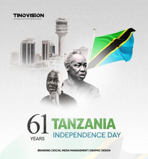 Independence Day Social Media Design, Tanzania Independence Day, Indepence Day Poster Design, Independence Day Poster Design, Card Calendar, Independence Day Poster, Management Logo, Independance Day, Flyer And Poster Design