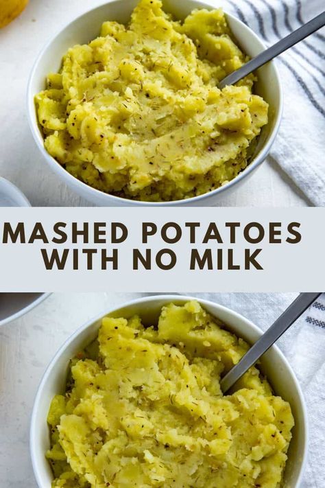 Yes, you can have creamy, delicious mashed potatoes without milk in just 20 minutes! Quick, easy, and flavorful with two special ingredients (olive oil and steak seasoning! Mashed Potatoes No Milk, Mashed Potatoes Without Milk, Delicious Mashed Potatoes, Rice Recipes Side, Mashed Potato Recipe, Easy Holiday Side Dishes, Best Easy Dinner Recipes, Holiday Meal Planning, Southern Cooking Recipes