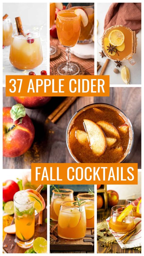 Are you looking for a delicious fall cocktail? This roundup of the best apple cider cocktails for fall features 37 fall cocktail recipes with flavors of cinnamon, caramel, fresh apples, and, of course, apple cider! Some are warm and cozy like your favorite flannel shirt, while others are sweet and refreshing. However, every apple cider cocktail on this list is full of fall flavors you love. This autumn sip on a spiked apple cider, apple cider margarita, or apple cider mimosa! Apple Cider Cocktail Recipes, Cocktails For Fall, Apple Cider Cocktails, Autumn Cocktails, Apple Cider Margarita, Cider Mimosa, Cider Cocktail Recipes, Cider Recipes, Fall Apple Cider