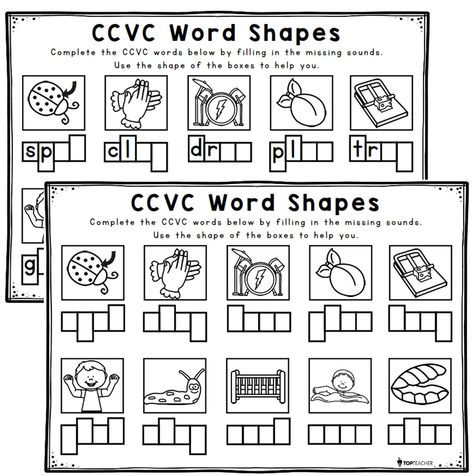 CCVC Word Shapes STATE FONTS | Top Teacher Ccvc Words, Online Teaching Resources, Cvcc Words, Digraph Words, Cvc Words Kindergarten, Winter Words, Teacher Freebies, Educational Worksheets, Worksheet Template