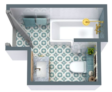 Compact Bathroom With L-shaped Right Hand Shower Bath L Shape Bathroom Layout, L Shaped Bathroom Layout, L Shape Bathroom, Craftsman Style Bathroom, Small Bathroom Floor Plans, L Shaped Bathroom, Bathroom Floor Plan, Bedroom Color Combination, Bathroom Design Layout