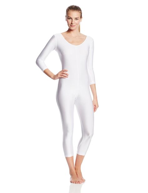 Ensnovo Women White Lycra Nylon Ballet Unitard Adult Full Body Custom Second Skin Tights Suits Dance Wear Gymnastics Leotard Unitard Outfit, Spandex Catsuit, Aerial Costume, Dance Unitard, Full Body Suit, Dress Halloween Costume, Usa Dresses, Cool Halloween Costumes, Gymnastics Leotards