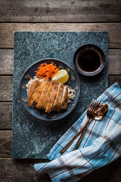 Tonkatsu is a popular dish in Japan. It is a deep-fried pork cutlet sliced into bite-sized pieces, generally served with sauce Japanese Tonkatsu, Tonkatsu Pork, Asian Pork Recipes, Japanese Food Photography, Katsu Recipes, Tonkatsu Sauce, Pork Cutlet, Asian Meals, Shredded Cabbage