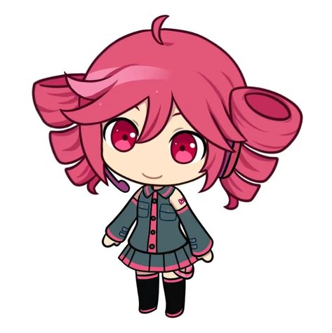 Chibi Vocaloid, Pjsk Chibi, Teto Nendoroid, Teto Wallpaper Vocaloid, Teto Kasane Pfp, Mesmerizer Miku And Teto Pfp, Teto Kasane, Kasane Teto, Miku Chibi