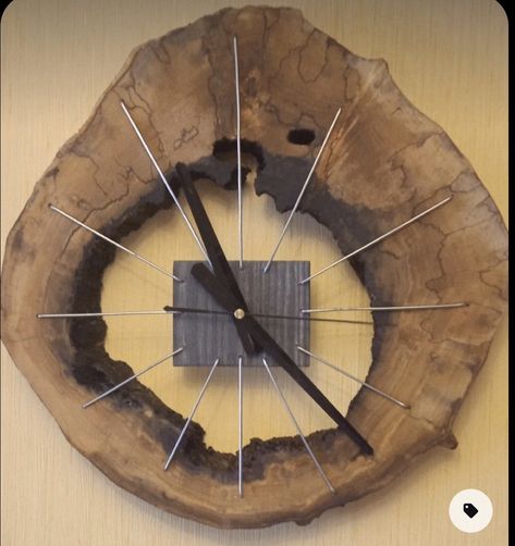 Homemade Clocks, Wood Clock Design, Monkey Puzzle, Handmade Clocks, Creative Lamps, Wood Art Projects, Wood Clocks, Wood Wall Clock, Wooden Clock