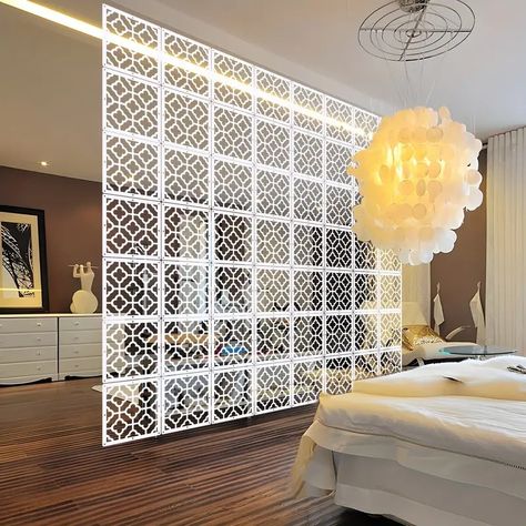 Hanging Room Divider Panels Thick White Privacy Screen - Temu Art Deco Partition, Room Divider Panels, Separation Wall, Hanging Room Divider, Engraving Patterns, Panel Divider, Screen Divider, Hanging Room Dividers, Eclectic Wedding