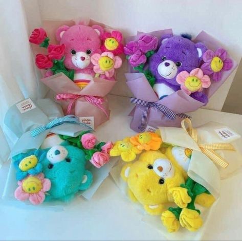 #fashion #aesthetic #tiktok #flowers #carebears #instagram Care Bear Party, Care Bear Birthday, Pastel Cupcakes, Flower Gift Ideas, Cute Couple Gifts, Flowers Bouquet Gift, Cute Stuffed Animals, Care Bear, Care Bears