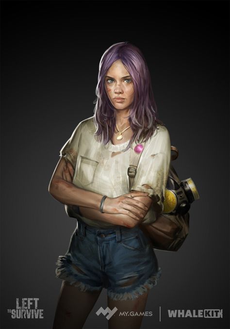 ArtStation - Survivor Girl - Left to Survive, Egor Danilov Female Survivor Character, Anime Apocalypse Survivor, Apocalypse Survivor Character Design, Female Zombie Apocalypse Survivor, Female Apocalypse Survivor, Zombie Survivor Art, Apocalypse Woman, Zombie Apocalypse Character Art, Apocalypse Character Design