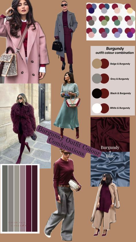 Burgundy colour combination Inspirational Board, Year 2024, How Beautiful, The Fall, The Year, Beauty