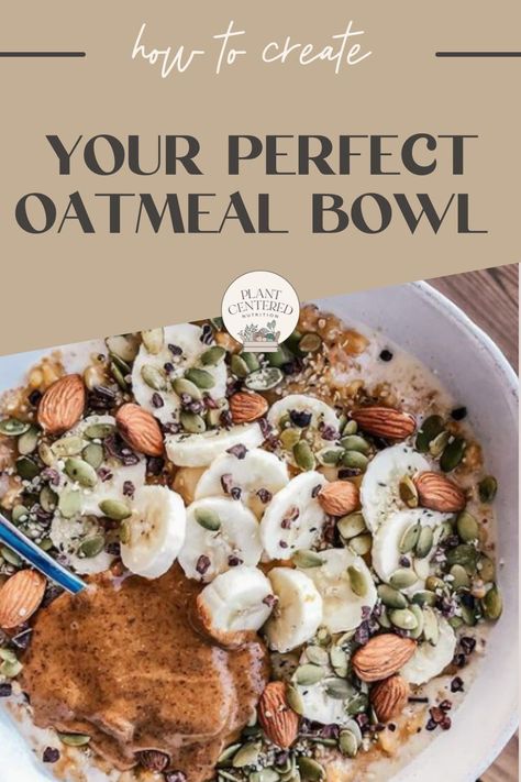 Create the perfect vegan oatmeal bowl with your favorite topics. Check out our baked oatmeal recipes with delicious and healthy plant-based oatmeal toppings and add-ons. Perfect Oatmeal, Oatmeal Toppings, Oatmeal Bowl, Savory Oatmeal, Plant Based Recipes Breakfast, Vegan Oatmeal, Baked Oatmeal Recipes, Wfpb Recipes, Oatmeal Bowls