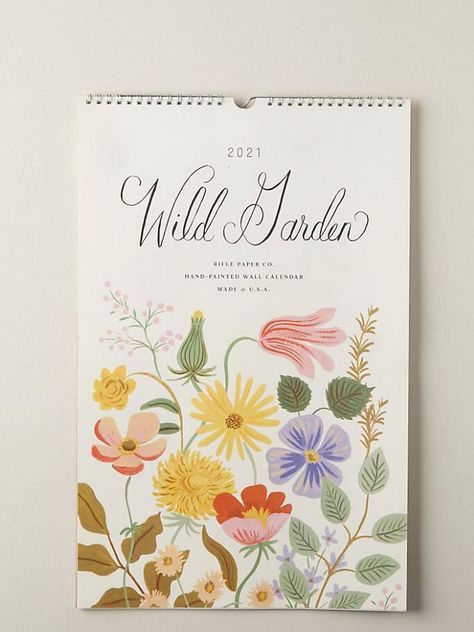 Best Gifts For Gardeners, Gardening Gift Baskets, Flower Calendar, Anthropologie Holiday, Gardening Gifts, Garden Calendar, Wild Garden, Cute Calendar, Hand Painted Walls