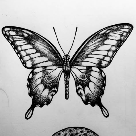 Butterfly Pen Art, Butterfly Pen Drawing, Diamond Sketch, Dotwork Drawing, Traditional Tattoo Stencils, Stippling Drawing, Balance Tattoo, Butterfly Art Drawing, Dotted Drawings